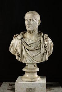 Byst av Marcus Claudius Tacitus (ca 200-276) eller Marcus Opelius Macrinus (164-218) (marmor)